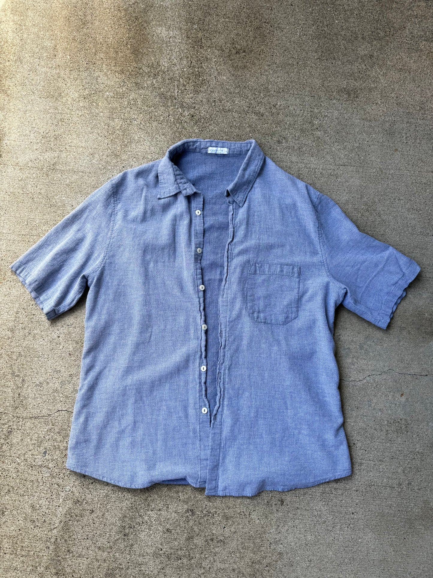 Blue Linen Vacation shirt